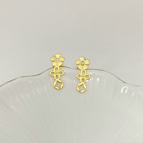 Tory Burch Gold Floral Earrings